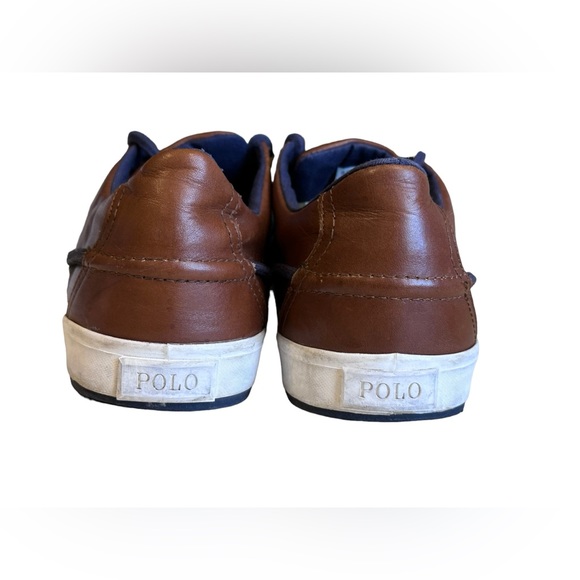 Polo Ralph Lauren Men ́s Ramiro Sneakers - Polo Tan/Newport Navy Size 9.5D - Picture 8 of 15